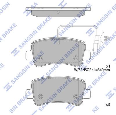 Hi-Q SP1971 - Brake Pad Set, disc brake autospares.lv