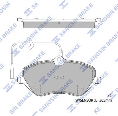 Hi-Q SP1973 - Brake Pad Set, disc brake autospares.lv