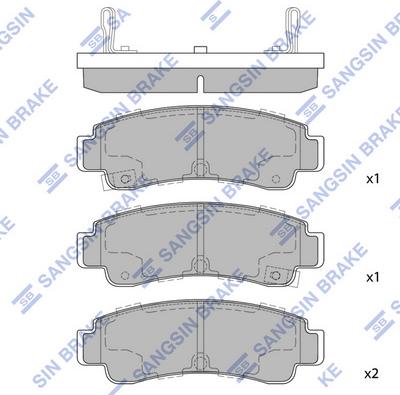 Hi-Q SP1490 - Brake Pad Set, disc brake autospares.lv