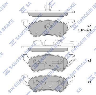 Hi-Q SP1441 - Brake Pad Set, disc brake autospares.lv