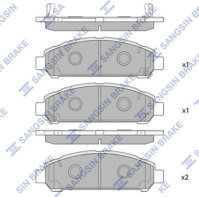 Hi-Q SP1454 - Brake Pad Set, disc brake autospares.lv