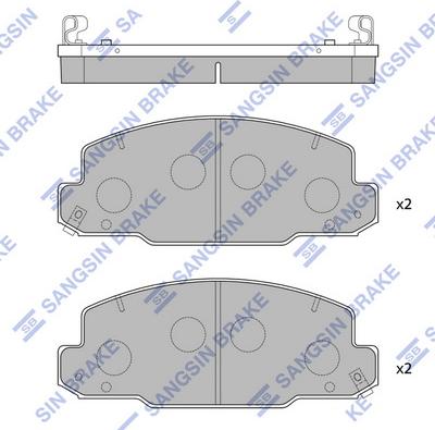 Hi-Q SP1450 - Brake Pad Set, disc brake autospares.lv