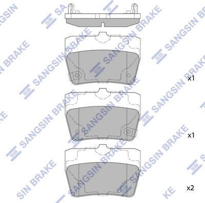 Hi-Q SP1457 - Brake Pad Set, disc brake autospares.lv