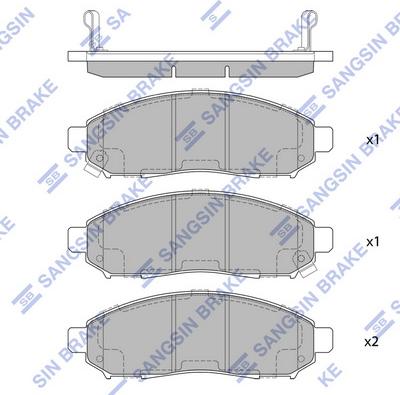 Hi-Q SP1460B - Brake Pad Set, disc brake autospares.lv