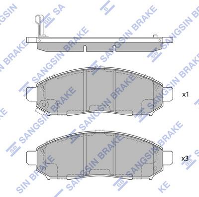 Hi-Q SP1460 - Brake Pad Set, disc brake autospares.lv