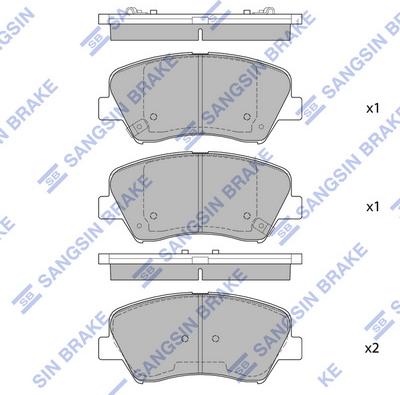 Hi-Q SP1400 - Brake Pad Set, disc brake autospares.lv