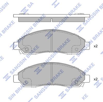 Hi-Q SP1408 - Brake Pad Set, disc brake autospares.lv