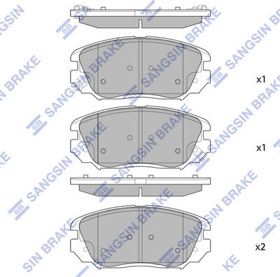 Hi-Q SP1402 - Brake Pad Set, disc brake autospares.lv