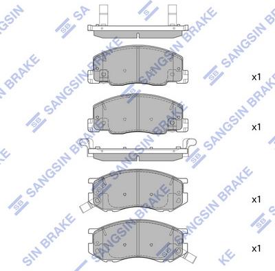 Hi-Q SP1433 - Brake Pad Set, disc brake autospares.lv