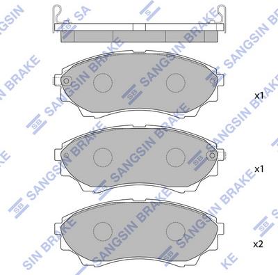 Hi-Q SP1479 - Brake Pad Set, disc brake autospares.lv