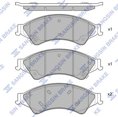 Hi-Q SP1596 - Brake Pad Set, disc brake autospares.lv