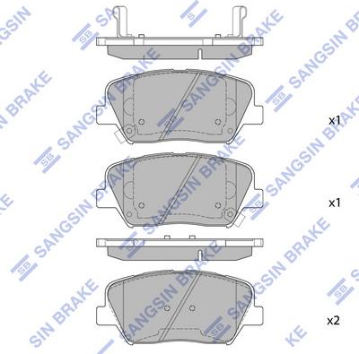 Hi-Q SP1545 - Brake Pad Set, disc brake autospares.lv