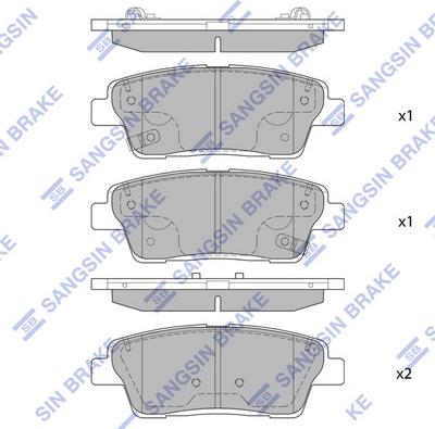 Hi-Q SP1546A - Brake Pad Set, disc brake autospares.lv