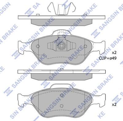 Hi-Q SP1565 - Brake Pad Set, disc brake autospares.lv