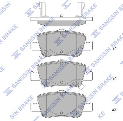 Hi-Q SP1501 - Brake Pad Set, disc brake autospares.lv