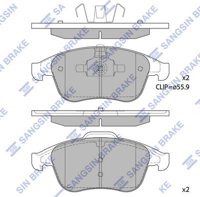 Hi-Q SP1516 - Brake Pad Set, disc brake autospares.lv