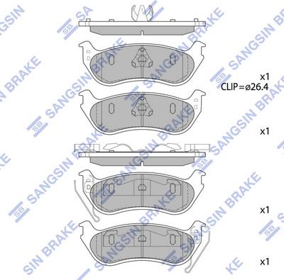 Hi-Q SP1511 - Brake Pad Set, disc brake autospares.lv