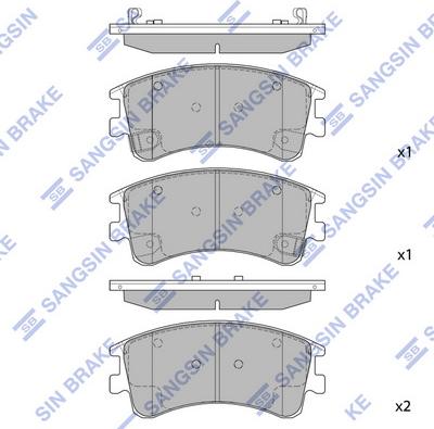 Hi-Q SP1518 - Brake Pad Set, disc brake autospares.lv