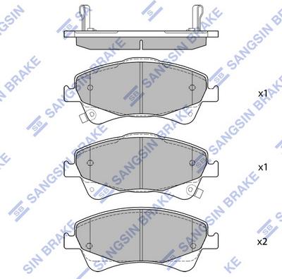 Hi-Q SP1580 - Brake Pad Set, disc brake autospares.lv