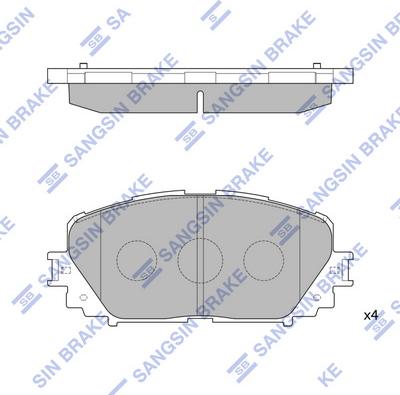 Hi-Q SP1588 - Brake Pad Set, disc brake autospares.lv