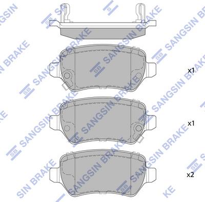 Hi-Q SP1536 - Brake Pad Set, disc brake autospares.lv