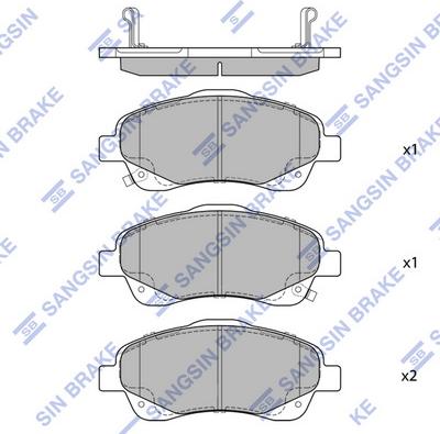 Hi-Q SP1576 - Brake Pad Set, disc brake autospares.lv