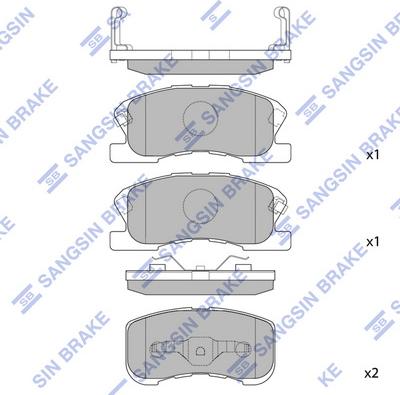 Hi-Q SP1610 - Brake Pad Set, disc brake autospares.lv