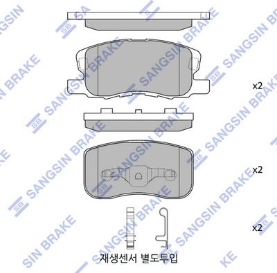 Hi-Q SP1680 - Brake Pad Set, disc brake autospares.lv