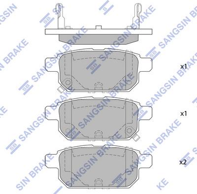 Hi-Q SP1634 - Brake Pad Set, disc brake autospares.lv