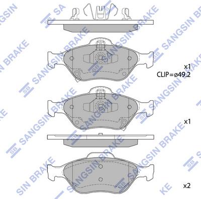 Hi-Q SP1631 - Brake Pad Set, disc brake autospares.lv