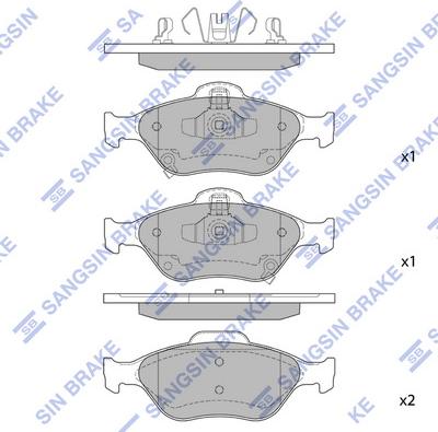 Hi-Q SP1632 - Brake Pad Set, disc brake autospares.lv