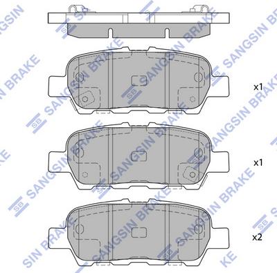 Hi-Q SP1637 - Brake Pad Set, disc brake autospares.lv