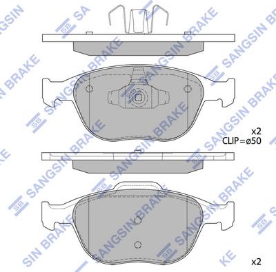 Hi-Q SP1623 - Brake Pad Set, disc brake autospares.lv