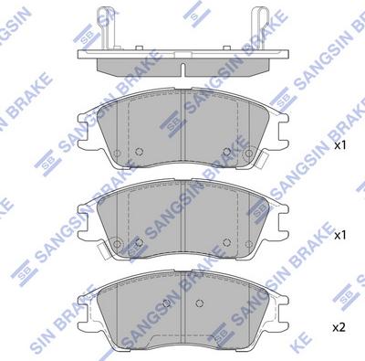 Hi-Q SP1670 - Brake Pad Set, disc brake autospares.lv