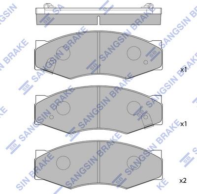 Hi-Q SP1095 - Brake Pad Set, disc brake autospares.lv