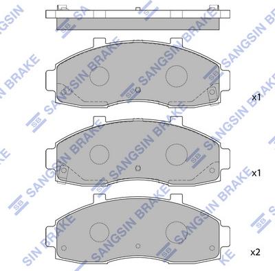 Hi-Q SP1091 - Brake Pad Set, disc brake autospares.lv