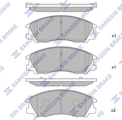 Hi-Q SP1097 - Brake Pad Set, disc brake autospares.lv