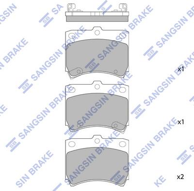 Hi-Q SP1049 - Brake Pad Set, disc brake autospares.lv