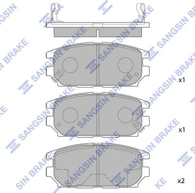 Hi-Q SP1069 - Brake Pad Set, disc brake autospares.lv