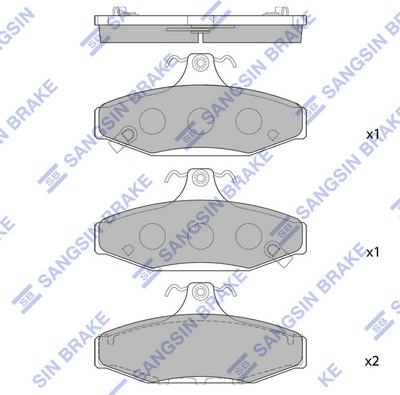 Hi-Q SP1066 - Brake Pad Set, disc brake autospares.lv