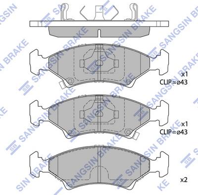 Hi-Q SP1063 - Brake Pad Set, disc brake autospares.lv