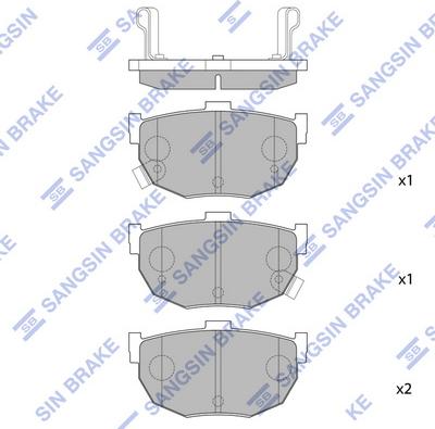 Hi-Q SP1062 - Brake Pad Set, disc brake autospares.lv