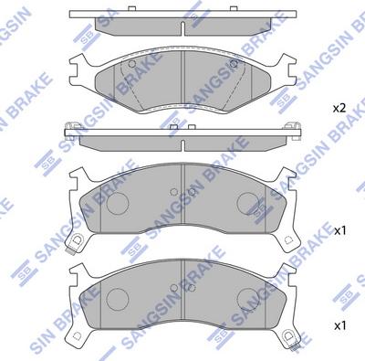 Hi-Q SP1070 - Brake Pad Set, disc brake autospares.lv