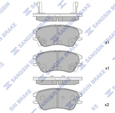 Hi-Q SP1149 - Brake Pad Set, disc brake autospares.lv