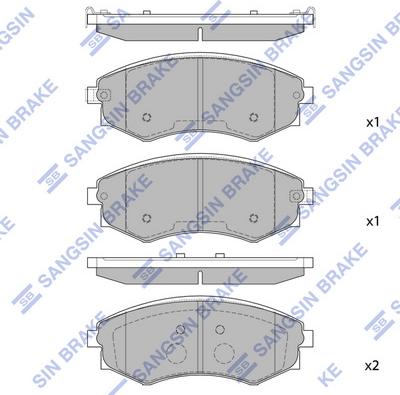 Hi-Q SP1144 - Brake Pad Set, disc brake autospares.lv