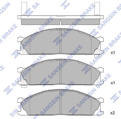 Hi-Q SP1140 - Brake Pad Set, disc brake autospares.lv