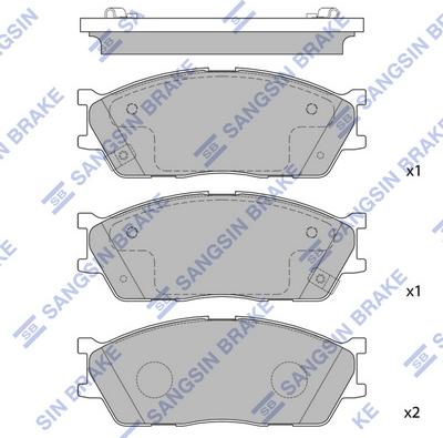 Hi-Q SP1164 - Brake Pad Set, disc brake autospares.lv