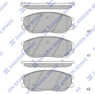 Hi-Q SP1161 - Brake Pad Set, disc brake autospares.lv