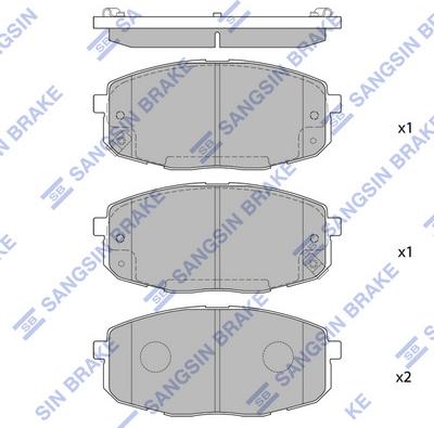 Hi-Q SP1162 - Brake Pad Set, disc brake autospares.lv