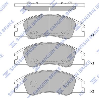 Hi-Q SP1167 - Brake Pad Set, disc brake autospares.lv